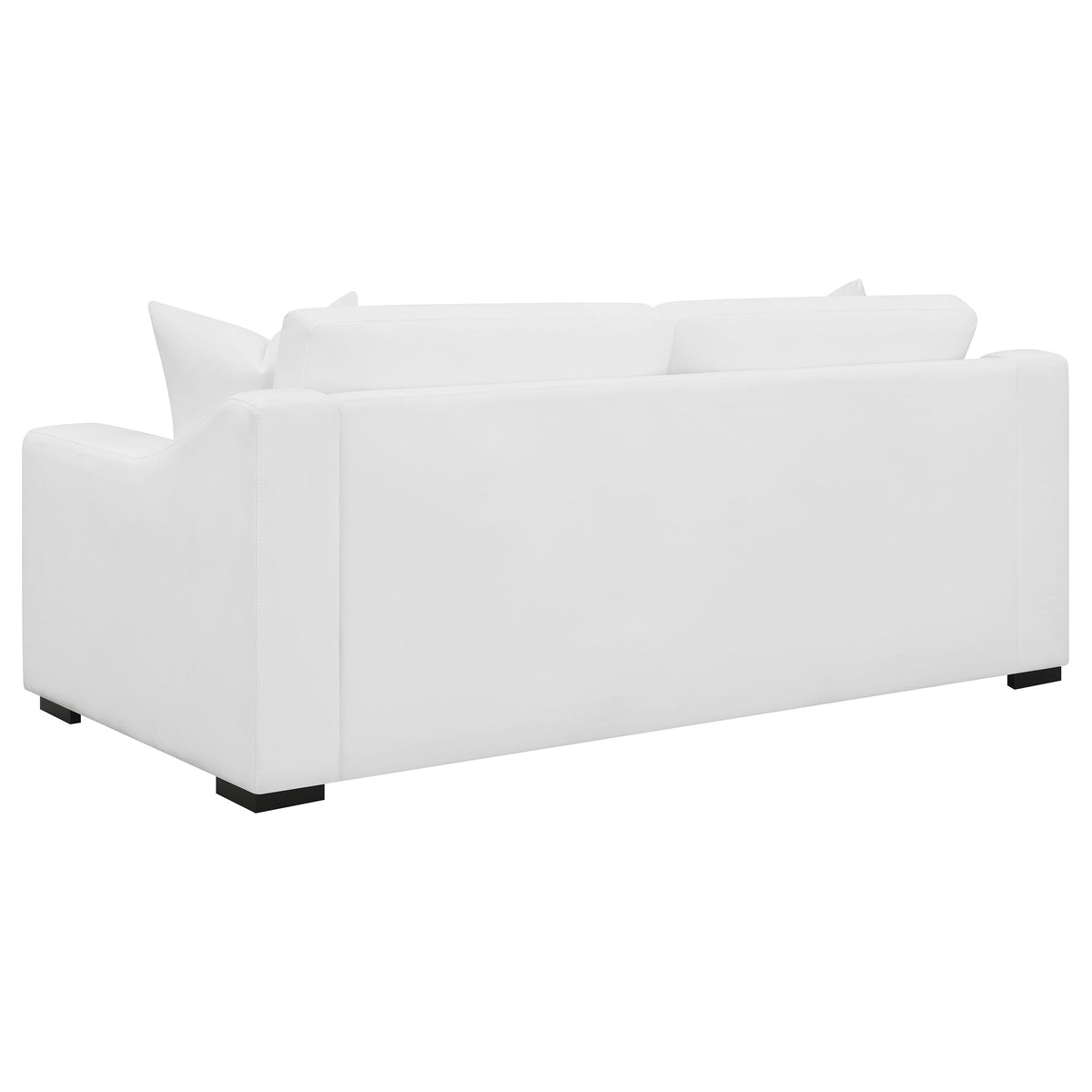 Ashlyn Sloped Arm Sofa, Loveseat & Accent Chair - White Textured Fabric with Pocket Coil Seating – view 12
