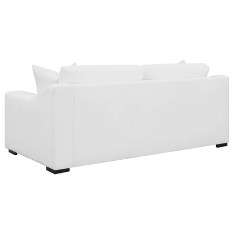Ashlyn Sloped Arm Sofa, Loveseat & Accent Chair - White Textured Fabric with Pocket Coil Seating – view 12
