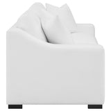 Ashlyn Sloped Arm Sofa, Loveseat & Accent Chair - White Textured Fabric with Pocket Coil Seating – view 14
