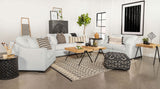 Ashlyn Sloped Arm Sofa, Loveseat & Accent Chair - White Textured Fabric with Pocket Coil Seating – view 17