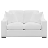 Ashlyn Sloped Arm Sofa, Loveseat & Accent Chair - White Textured Fabric with Pocket Coil Seating – view 18