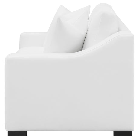 Ashlyn Sloped Arm Sofa, Loveseat & Accent Chair - White Textured Fabric with Pocket Coil Seating – view 20