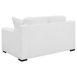 Ashlyn Sloped Arm Sofa, Loveseat & Accent Chair - White Textured Fabric with Pocket Coil Seating