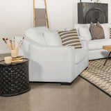Ashlyn Sloped Arm Sofa, Loveseat & Accent Chair - White Textured Fabric with Pocket Coil Seating - lifestyle