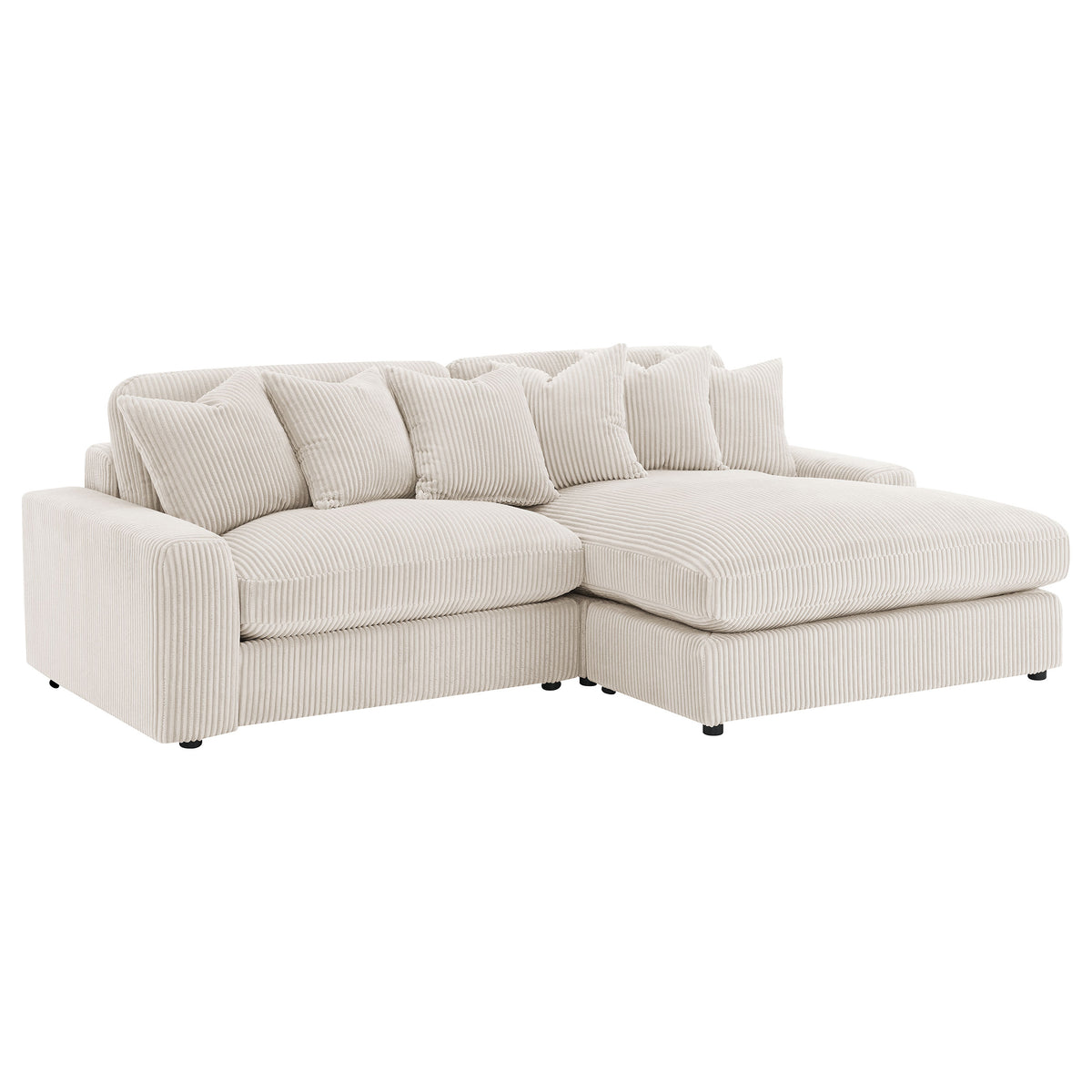 Blaine Reversible Chaise Sectional & Armless Chair - 2pcs- Reversible Chaise Sectional (105")