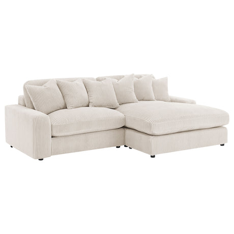 Blaine Reversible Chaise Sectional & Armless Chair - 2pcs- Reversible Chaise Sectional (105")