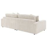 Blaine Reversible Chaise Sectional & Armless Chair - Sand Wide-Wale Corduroy with Down-Like Fill – view 9
