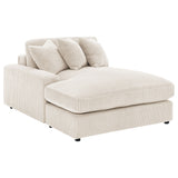 Blaine Reversible Chaise Sectional & Armless Chair - Sand Wide-Wale Corduroy with Down-Like Fill – view 13