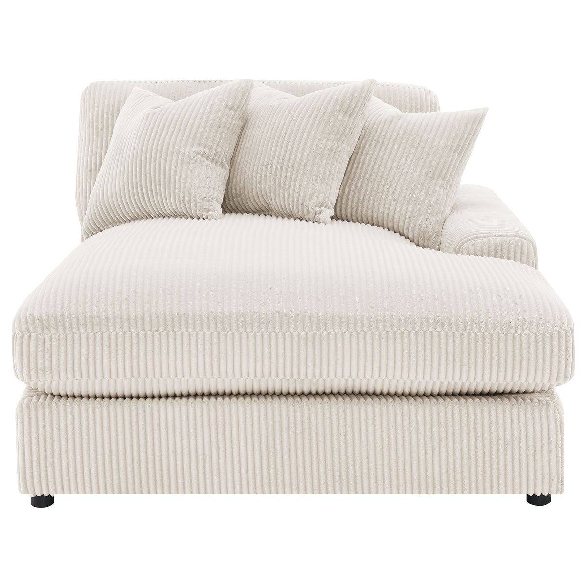 Blaine Reversible Chaise Sectional & Armless Chair - Sand Wide-Wale Corduroy with Down-Like Fill – view 14