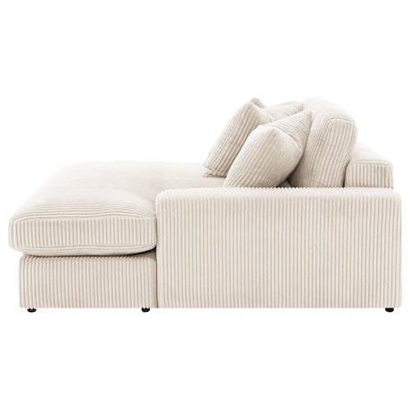Blaine Reversible Chaise Sectional & Armless Chair - Sand Wide-Wale Corduroy with Down-Like Fill – view 15