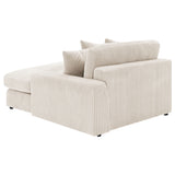 Blaine Reversible Chaise Sectional & Armless Chair - Sand Wide-Wale Corduroy with Down-Like Fill – view 16