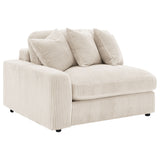 Blaine Reversible Chaise Sectional & Armless Chair - Sand Wide-Wale Corduroy with Down-Like Fill – view 17