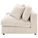 Blaine Reversible Chaise Sectional & Armless Chair - Sand Wide-Wale Corduroy with Down-Like Fill – view 19