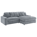 Blaine Reversible Chaise Sectional & Armless Chair - 2pcs- Reversible Chaise Sectional (105")
