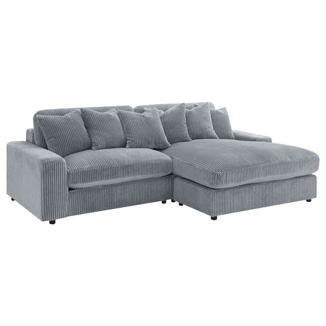 Blaine Reversible Chaise Sectional & Armless Chair - 2pcs- Reversible Chaise Sectional (105")