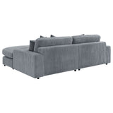 Blaine Reversible Chaise Sectional & Armless Chair - Fog Wide-Wale Corduroy, Modular Living Room Seating – view 9