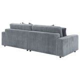 Blaine Reversible Chaise Sectional & Armless Chair - Fog Wide-Wale Corduroy, Modular Living Room Seating – view 10
