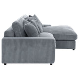 Blaine Reversible Chaise Sectional & Armless Chair - Fog Wide-Wale Corduroy, Modular Living Room Seating – view 11