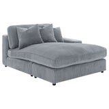 Blaine Reversible Chaise Sectional & Armless Chair - Fog Wide-Wale Corduroy, Modular Living Room Seating – view 13