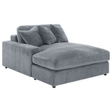 Blaine Reversible Chaise Sectional & Armless Chair - Fog Wide-Wale Corduroy, Modular Living Room Seating – view 14