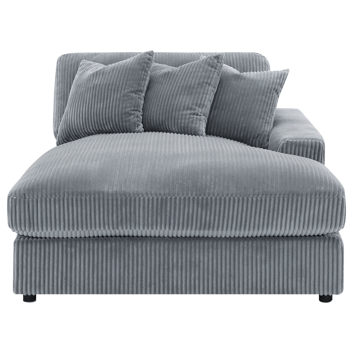 Blaine Reversible Chaise Sectional & Armless Chair - Fog Wide-Wale Corduroy, Modular Living Room Seating – view 15