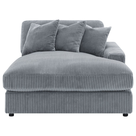 Blaine Reversible Chaise Sectional & Armless Chair - Fog Wide-Wale Corduroy, Modular Living Room Seating – view 15