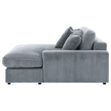 Blaine Reversible Chaise Sectional & Armless Chair - Fog Wide-Wale Corduroy, Modular Living Room Seating – view 16