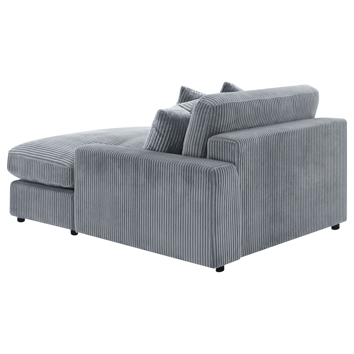Blaine Reversible Chaise Sectional & Armless Chair - Fog Wide-Wale Corduroy, Modular Living Room Seating – view 17