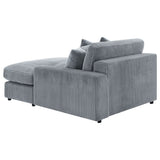 Blaine Reversible Chaise Sectional & Armless Chair - Fog Wide-Wale Corduroy, Modular Living Room Seating – view 17