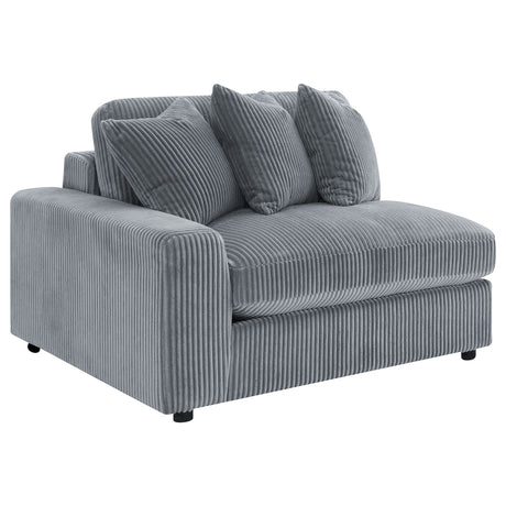 Blaine Reversible Chaise Sectional & Armless Chair - Fog Wide-Wale Corduroy, Modular Living Room Seating – view 18