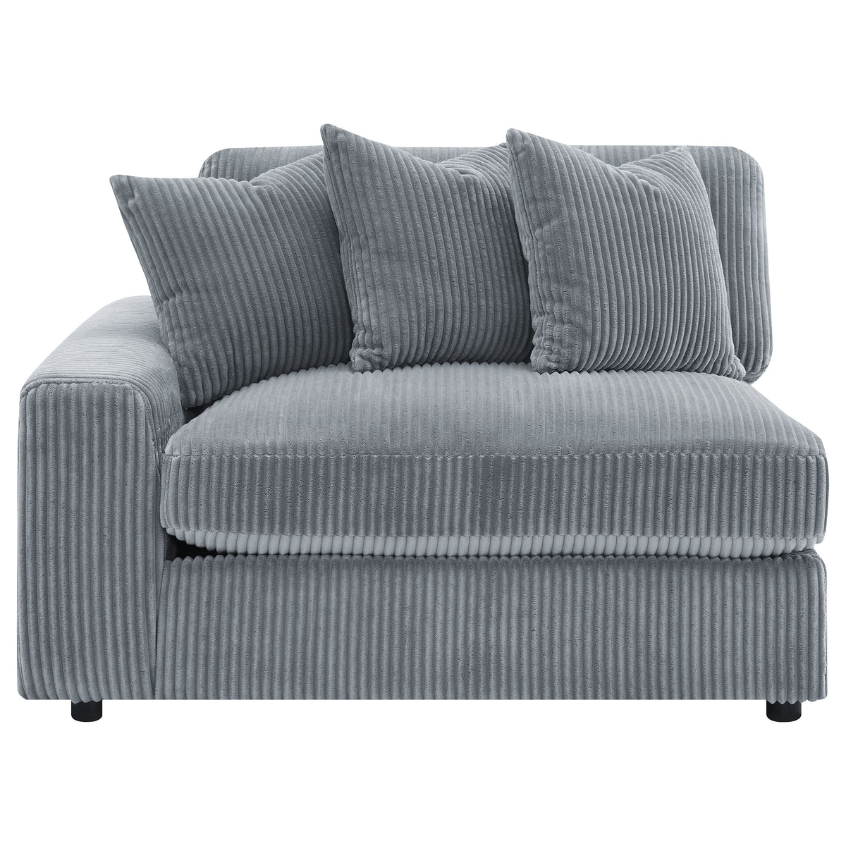 Blaine Reversible Chaise Sectional & Armless Chair - Fog Wide-Wale Corduroy, Modular Living Room Seating – view 19