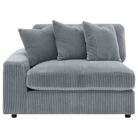 Blaine Reversible Chaise Sectional & Armless Chair - Fog Wide-Wale Corduroy, Modular Living Room Seating – view 19