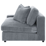 Blaine Reversible Chaise Sectional & Armless Chair - Fog Wide-Wale Corduroy, Modular Living Room Seating – view 20