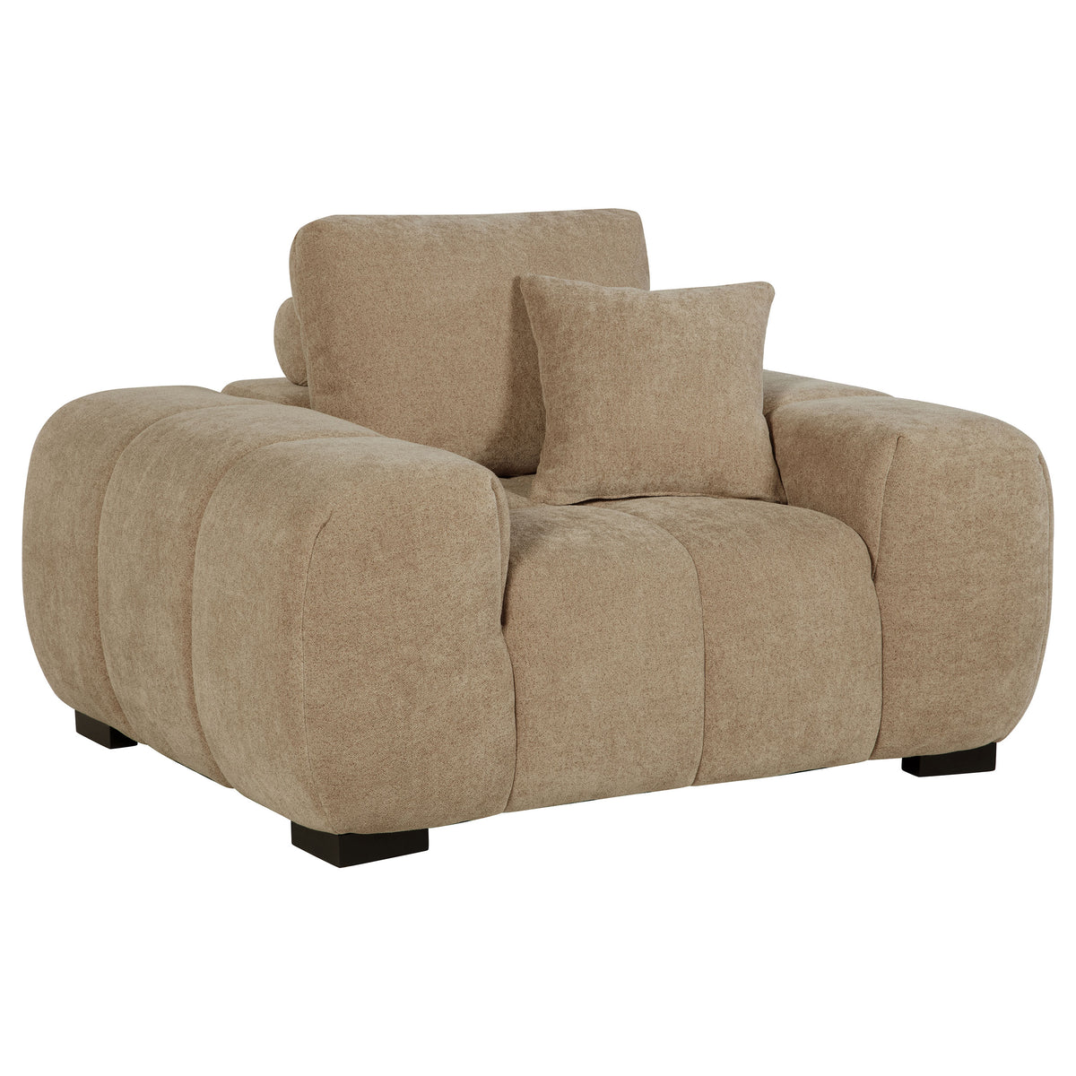 Octavia Grid-Tufted Sectional Chaise Sofa, Accent Chair & Ottoman - Accent Chair