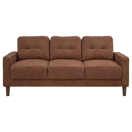 Bowen II Track Arm Sofa, Loveseat & Chair - Grid-Tufted Rust Fabric with Cord Welt Trim – view 9