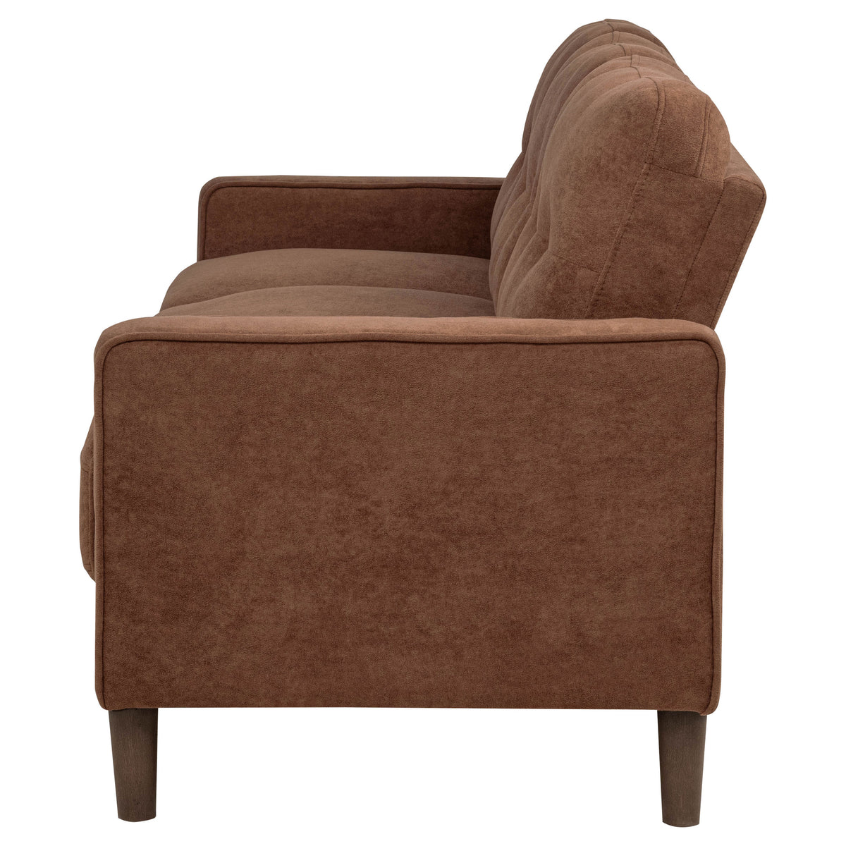 Bowen II Track Arm Sofa, Loveseat & Chair - Grid-Tufted Rust Fabric with Cord Welt Trim – view 11