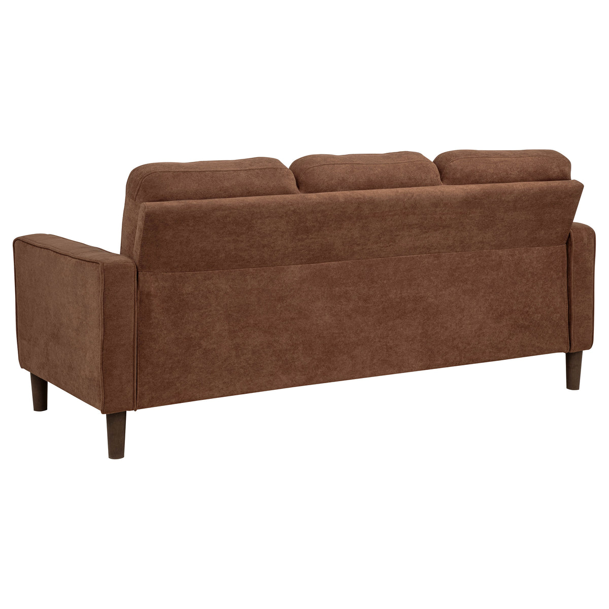Bowen II Track Arm Sofa, Loveseat & Chair - Grid-Tufted Rust Fabric with Cord Welt Trim – view 12