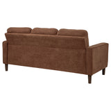 Bowen II Track Arm Sofa, Loveseat & Chair - Grid-Tufted Rust Fabric with Cord Welt Trim – view 13