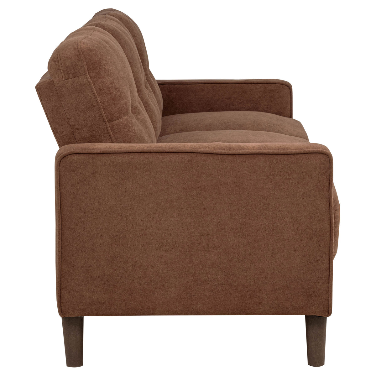 Bowen II Track Arm Sofa, Loveseat & Chair - Grid-Tufted Rust Fabric with Cord Welt Trim – view 14