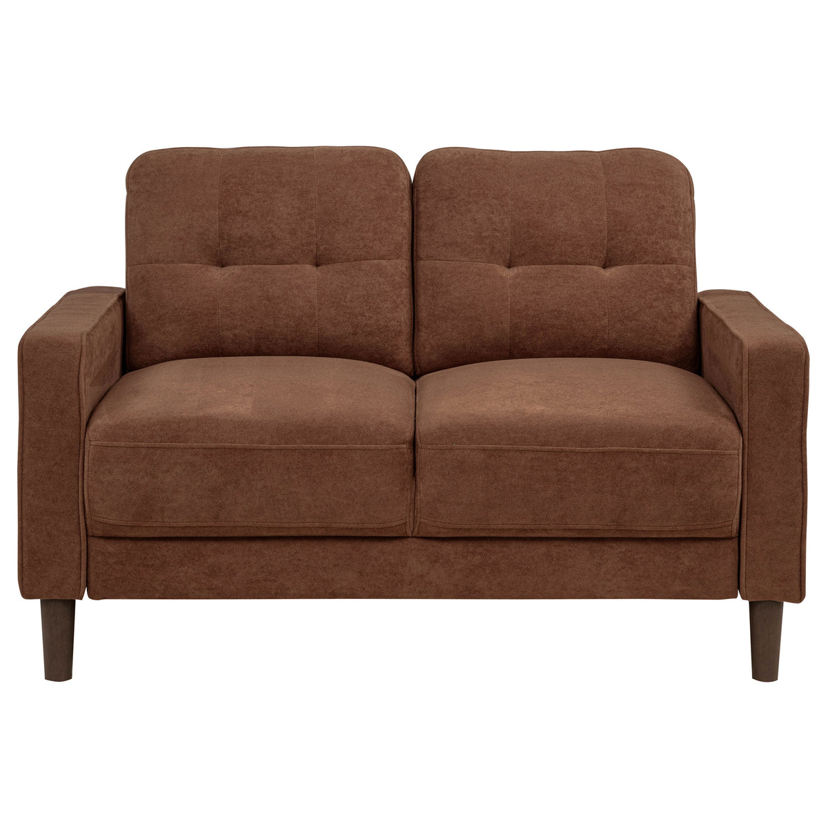 Bowen II Track Arm Sofa, Loveseat & Chair - Grid-Tufted Rust Fabric with Cord Welt Trim – view 19