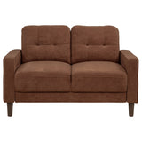 Bowen II Track Arm Sofa, Loveseat & Chair - Grid-Tufted Rust Fabric with Cord Welt Trim – view 19