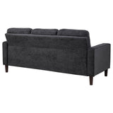 Bowen II Track Arm Sofa, Loveseat & Chair - Grid-Tufted Steel Grey Fabric Living Room Sets – view 13
