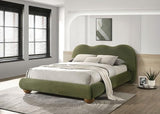 Finamore Upholstered Platform Bed with Camel-Back Headboard – view 2