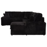 Devonshire Sleeper Sectional with Pop-Up Bed & Storage Chaise - Black Corduroy – view 9