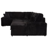 Devonshire Sleeper Sectional with Pop-Up Bed & Storage Chaise - Black Corduroy – view 10