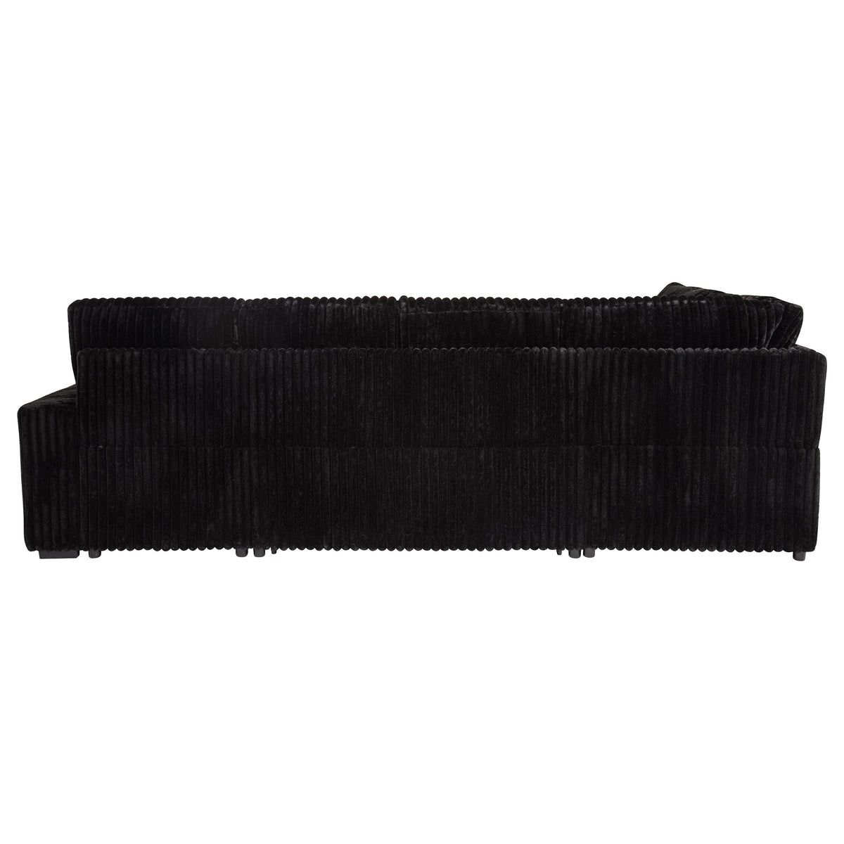 Devonshire Sleeper Sectional with Pop-Up Bed & Storage Chaise - Black Corduroy – view 11