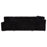 Devonshire Sleeper Sectional with Pop-Up Bed & Storage Chaise - Black Corduroy – view 11