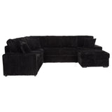 Devonshire Sleeper Sectional with Pop-Up Bed & Storage Chaise - Black Corduroy – view 13
