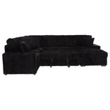 Devonshire Sleeper Sectional with Pop-Up Bed & Storage Chaise - Black Corduroy – view 14