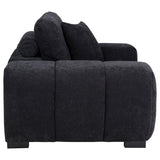 Octavia Channel-Tufted Sectional, Accent Chair & Ottoman - Sculptural Black Fabric – view 17